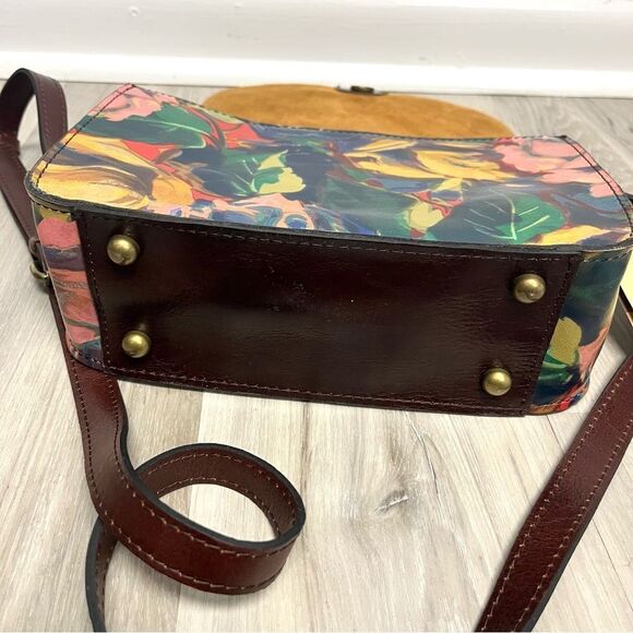 Patricia Nash Purse Women’s Champaign Winter Bloom Floral Leather Crossbody NWT - Picture 12 of 16
